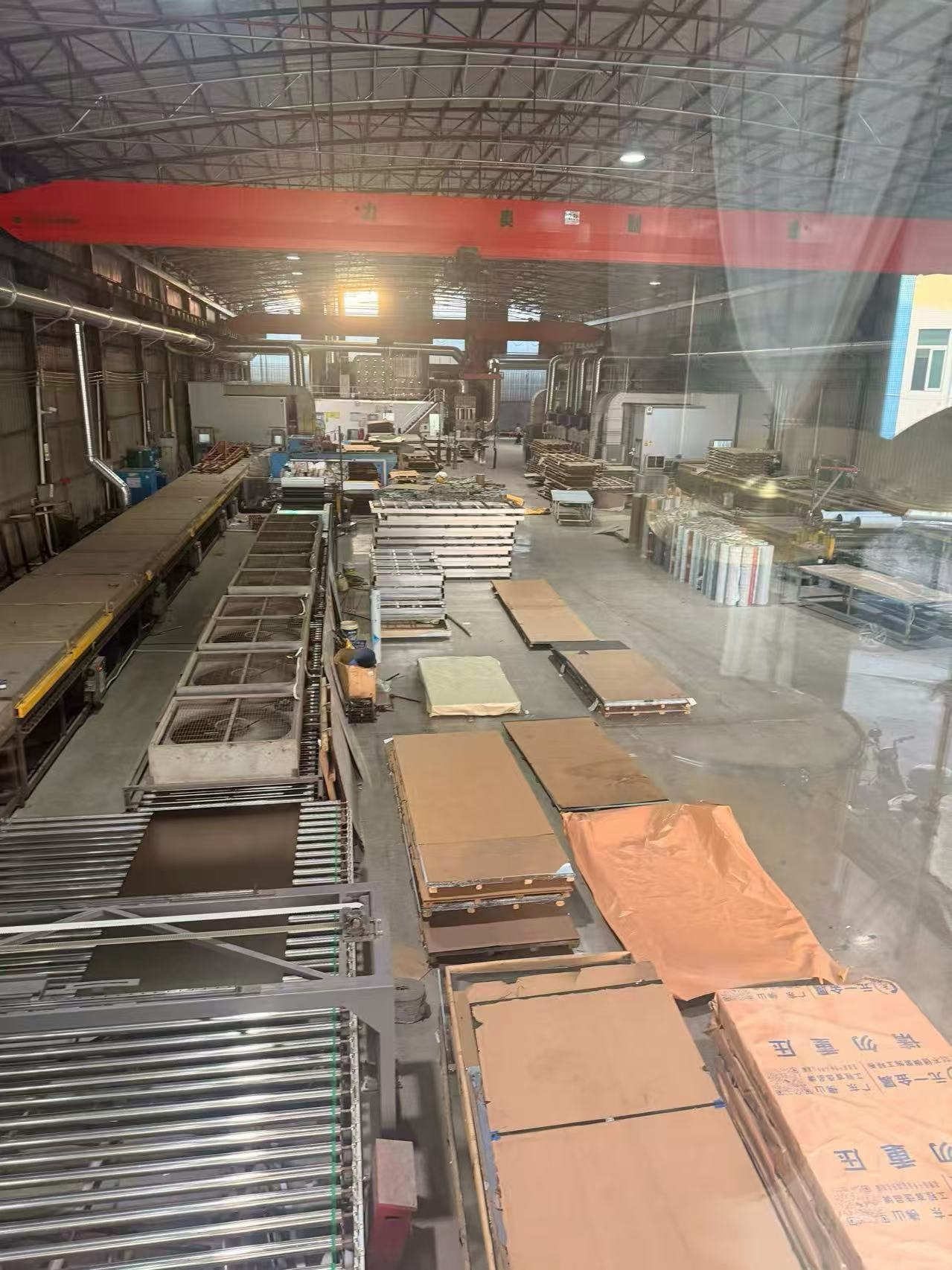 Stainless steel production line workshop overview